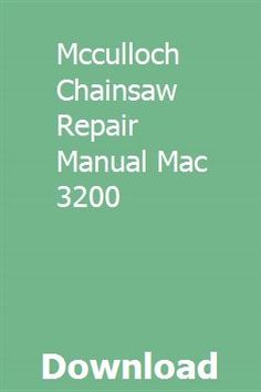 Mcculloch pro mac 3800 manual download free